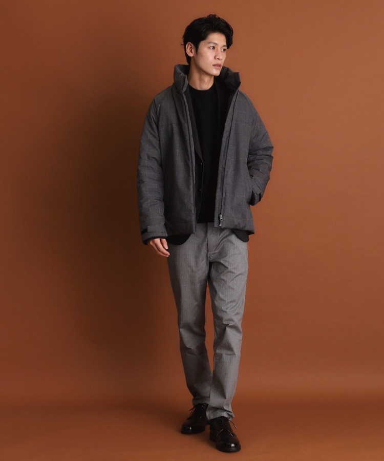 ザ ショップ ティーケー（メンズ）(THE SHOP TK(Men))のSORONA中綿フードブルゾン 蓄熱／保温／洗える／防風／撥水／ビジネス対応可12