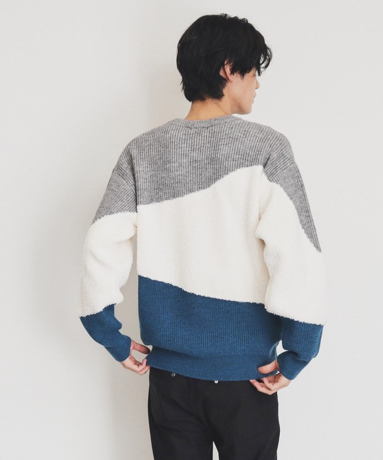 ザ ショップ ティーケー（メンズ）(THE SHOP TK(Men))のフェザー切替ウェーブプルオーバー2