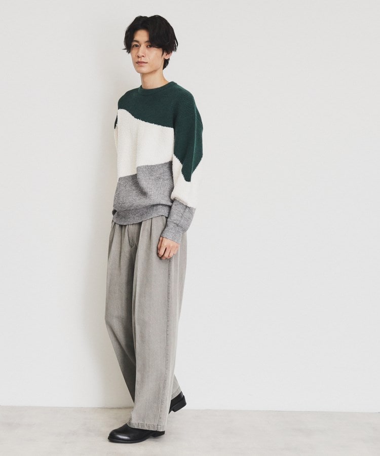 ザ ショップ ティーケー（メンズ）(THE SHOP TK(Men))のフェザー切替ウェーブプルオーバー7