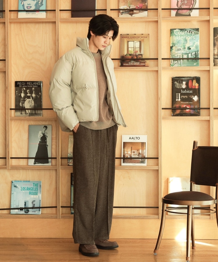 ザ ショップ ティーケー（メンズ）(THE SHOP TK(Men))のスタンドネック中綿ジップブルゾン3