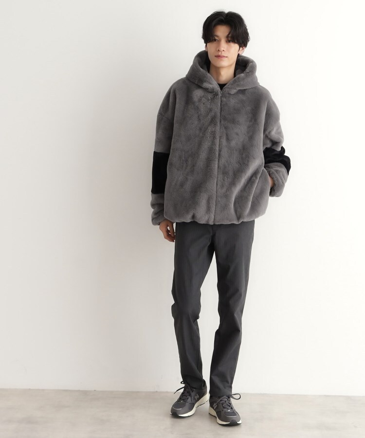 ザ ショップ ティーケー（メンズ）(THE SHOP TK(Men))のフードフェイクファーブルゾン ユニセックス3