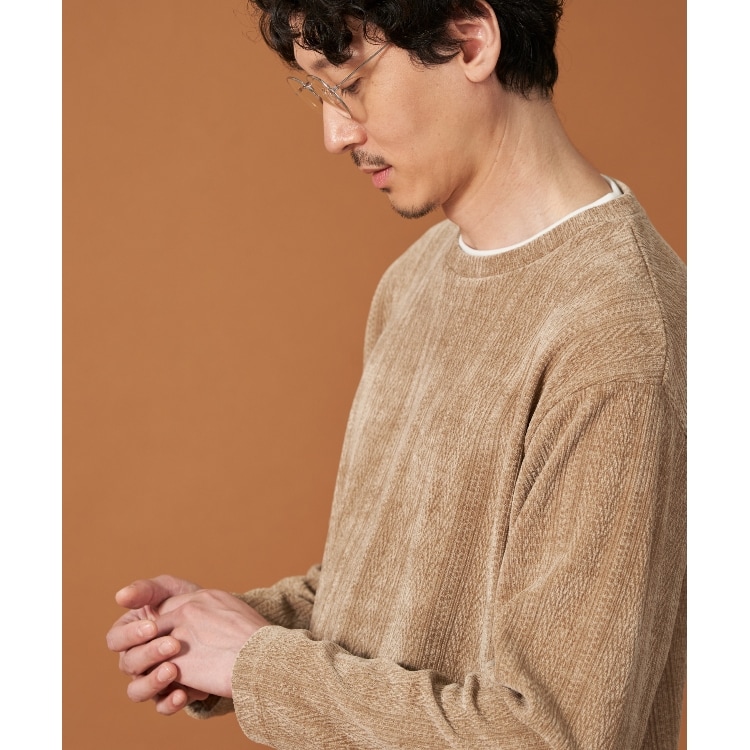 ザ ショップ ティーケー（メンズ）(THE SHOP TK(Men))のシェニールケーブルプルオーバー カットソー