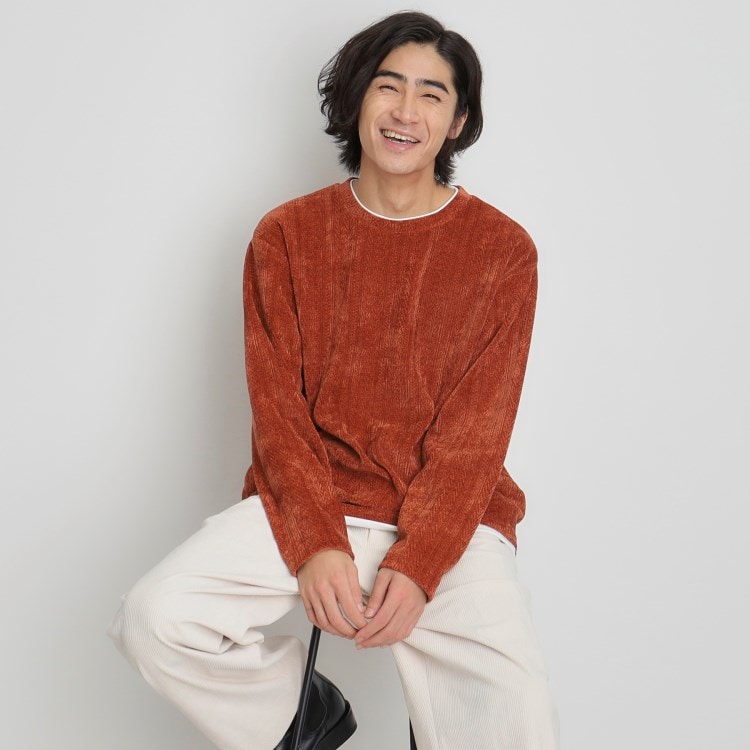 ザ ショップ ティーケー（メンズ）(THE SHOP TK(Men))のシェニールケーブルプルオーバー カットソー
