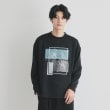ザ ショップ ティーケー（メンズ）(THE SHOP TK(Men))のステッチワークグラフィック長袖Tシャツ ブラック(019)