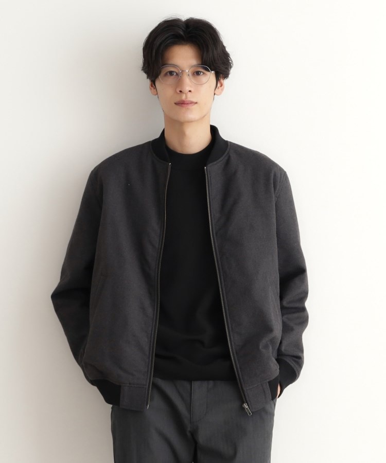 ザ ショップ ティーケー（メンズ）(THE SHOP TK(Men))のシャークスキン薄中綿リブブルゾン19