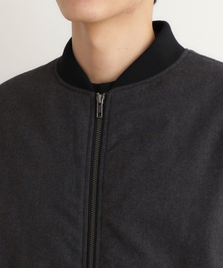 ザ ショップ ティーケー（メンズ）(THE SHOP TK(Men))のシャークスキン薄中綿リブブルゾン26