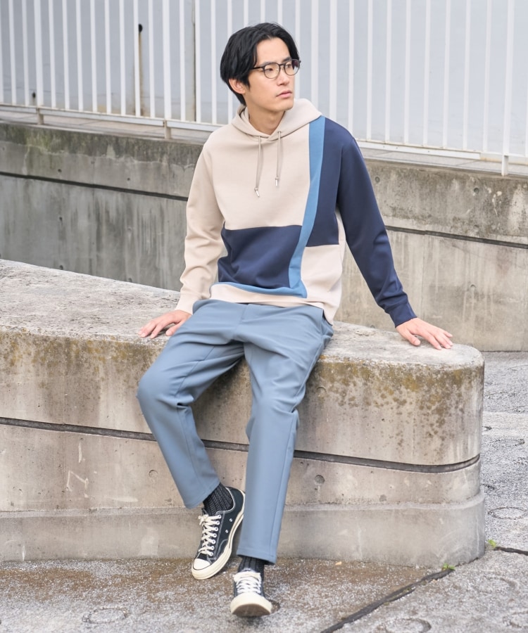 ザ ショップ ティーケー（メンズ）(THE SHOP TK(Men))の【ストレッチ/ウエストゴム/リラックス感のある履き心地】新・スマートムーブイージーパンツ46