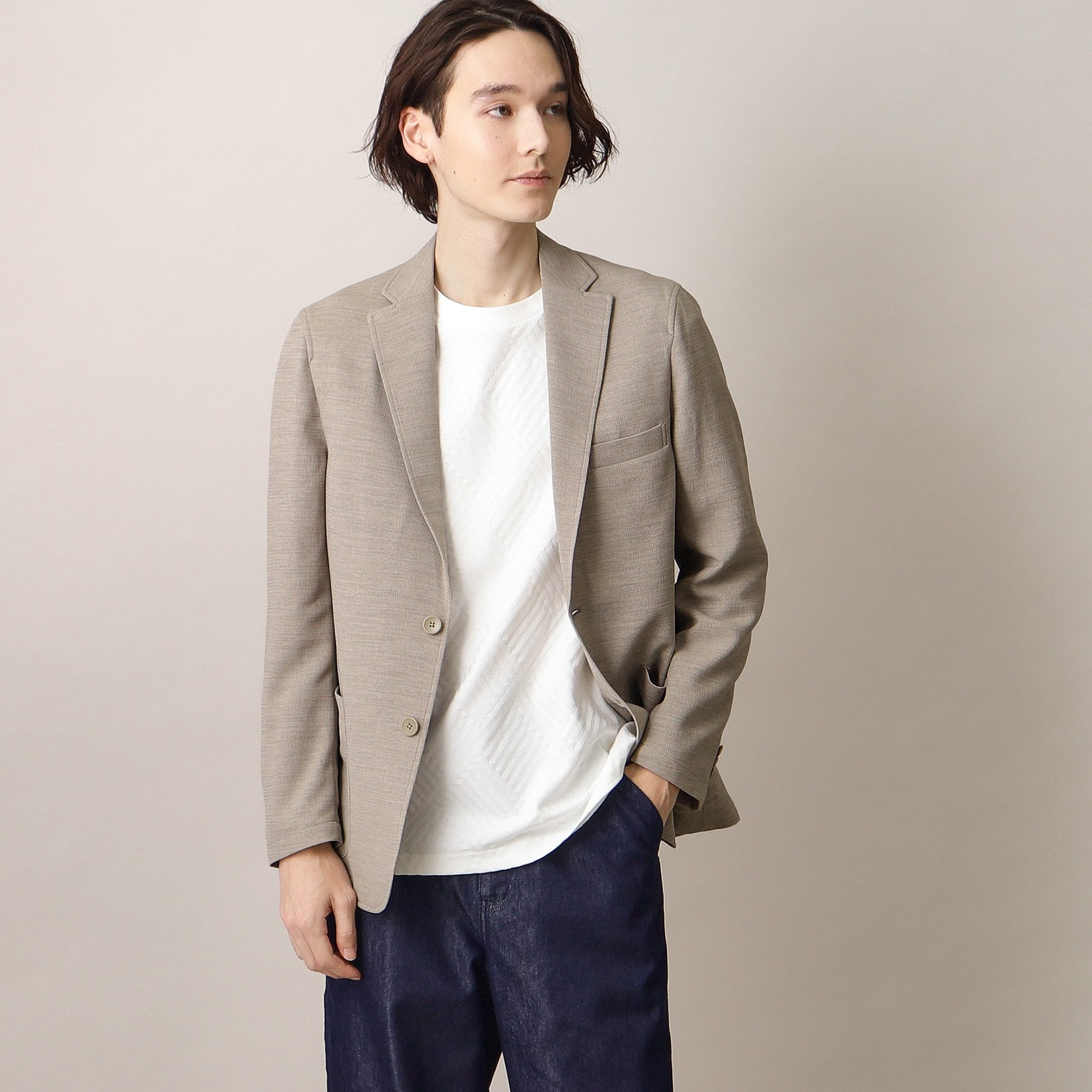 ザ ショップ ティーケー（メンズ）(THE SHOP TK(Men))のリネンライクメッシュブレザー16