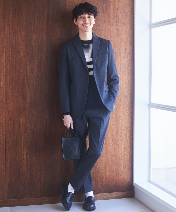 ◇【セットアップ可/色落ちしにくい】エバーデニムスラックス ◇【セットアップ可/色落ちしにくい】エバーデニムスラックス