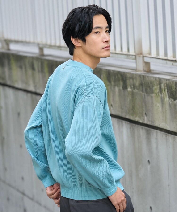 ザ ショップ ティーケー（メンズ）(THE SHOP TK(Men))の【裏表2WAY／軽量/ユニセックスでおすすめ】リバーシブル畦ニット40