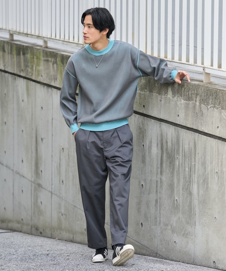 ザ ショップ ティーケー（メンズ）(THE SHOP TK(Men))の【裏表2WAY／軽量/ユニセックスでおすすめ】リバーシブル畦ニット41