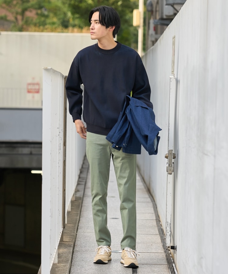 ザ ショップ ティーケー（メンズ）(THE SHOP TK(Men))の【裏表2WAY／軽量/ユニセックスでおすすめ】リバーシブル畦ニット45