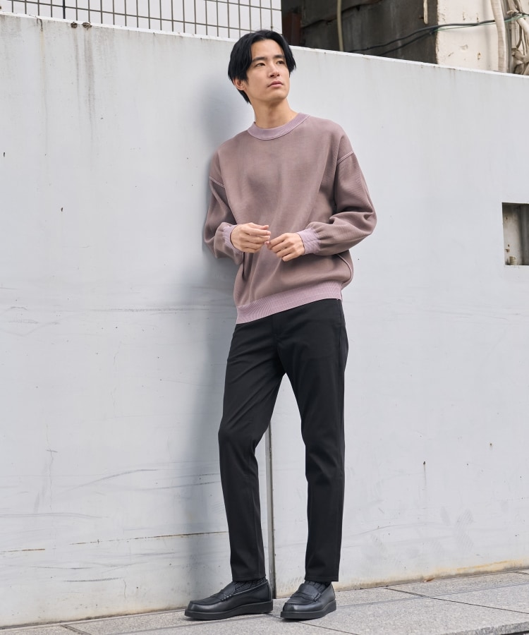 ザ ショップ ティーケー（メンズ）(THE SHOP TK(Men))の【裏表2WAY／軽量/ユニセックスでおすすめ】リバーシブル畦ニット34