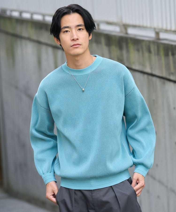 ザ ショップ ティーケー（メンズ）(THE SHOP TK(Men))の【裏表2WAY／軽量/ユニセックスでおすすめ】リバーシブル畦ニット39