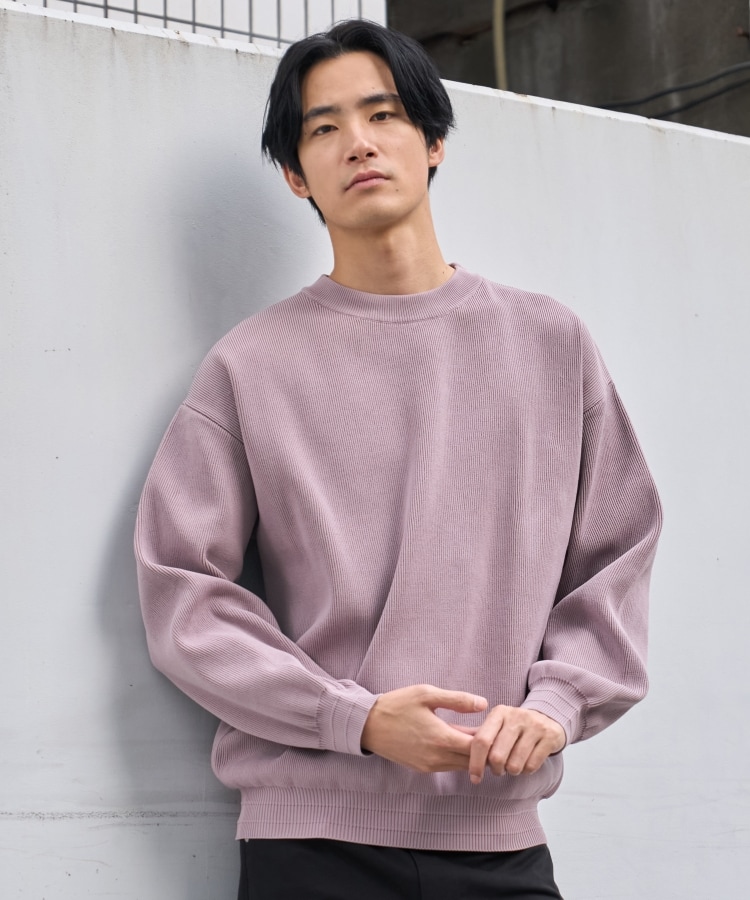 裏表2WAY/軽量】リバーシブル畦ニット(ニット/セーター 裏表2WAY/軽量】リバーシブル畦ニット(ニット/セーター