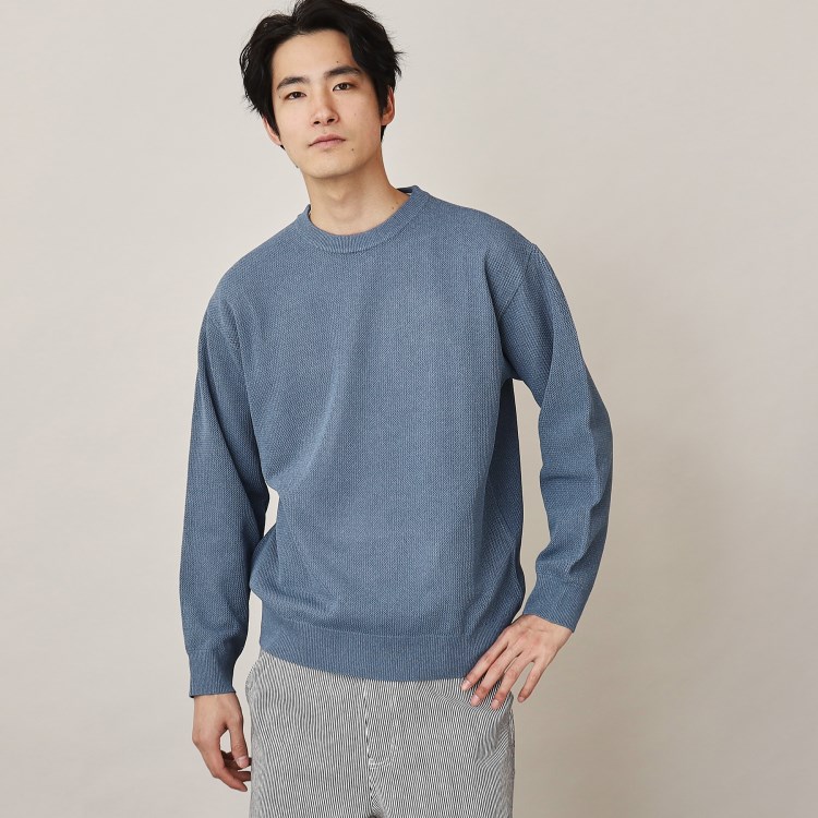 ザ ショップ ティーケー（メンズ）(THE SHOP TK(Men))のデニムライクポリニットプルオーバー ニット/セーター