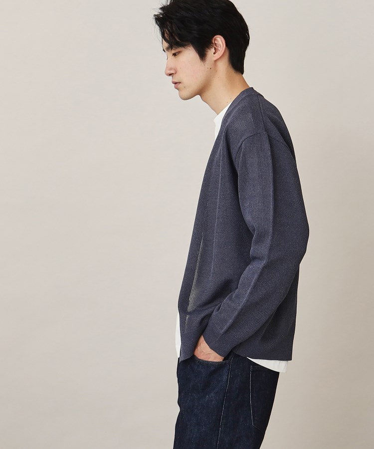 ザ ショップ ティーケー（メンズ）(THE SHOP TK(Men))のデニムライクポリニットカーディガン11