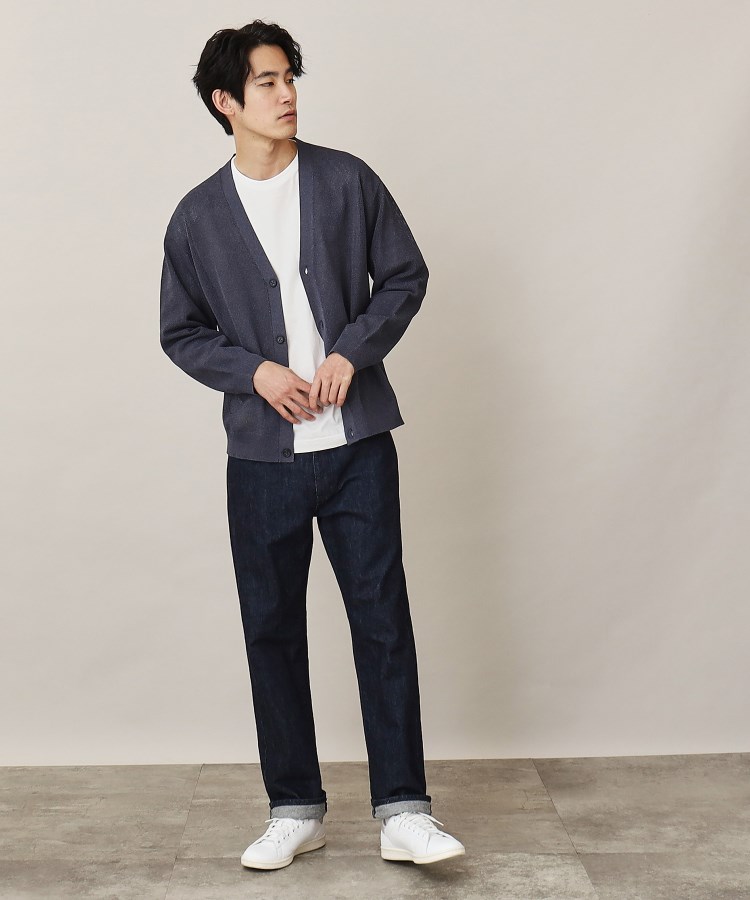 ザ ショップ ティーケー（メンズ）(THE SHOP TK(Men))のデニムライクポリニットカーディガン13