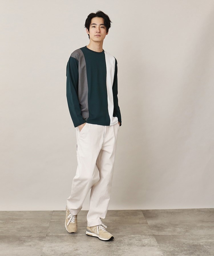 ザ ショップ ティーケー（メンズ）(THE SHOP TK(Men))のポンチストライプ切替ロングTシャツ13