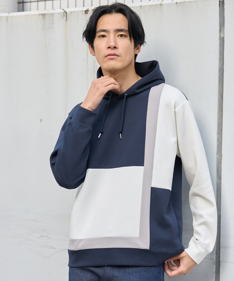 ザ ショップ ティーケー（メンズ）(THE SHOP TK(Men))の【ハリコシのあるキレイめ素材/ストレッチ】新・ダンボールブロッキングパーカー8