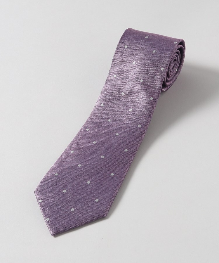 ザ ショップ ティーケー（メンズ）(THE SHOP TK(Men))のシルクポルカドットTIE パープル(683)