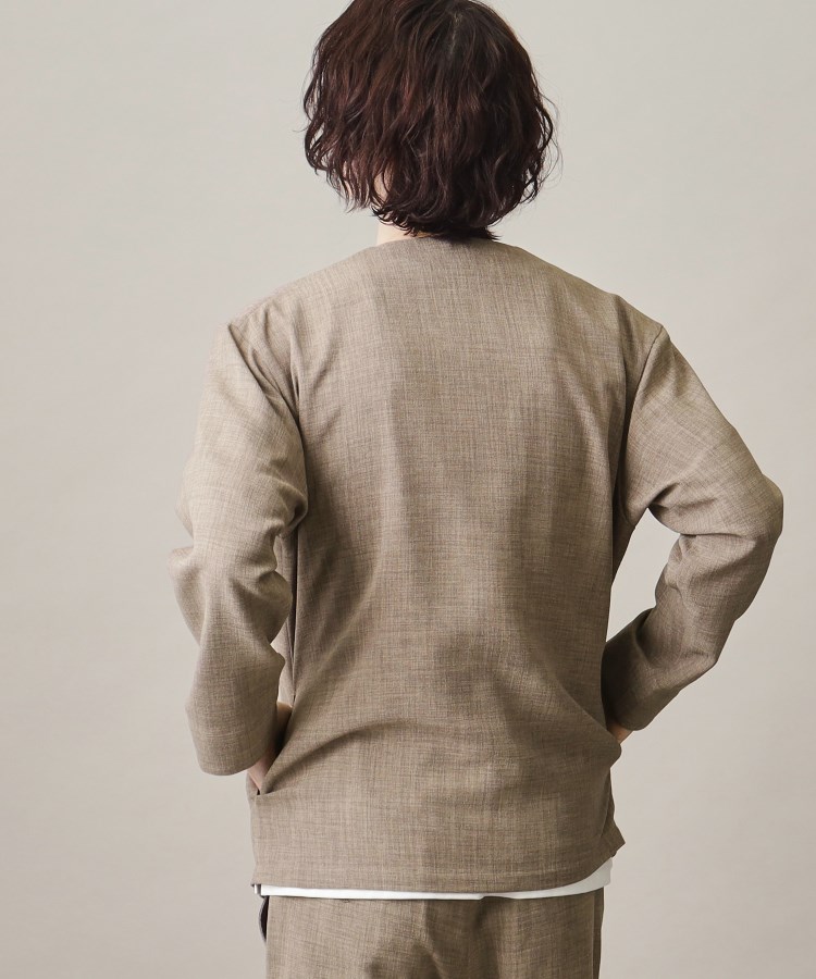 ザ ショップ ティーケー（メンズ）(THE SHOP TK(Men))の【セットアップ可／ドライタッチ】Reflax（R） リネンライクノーカラーカーディガン21