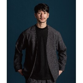 ザ ショップ ティーケー（メンズ）(THE SHOP TK(Men))の【セットアップ可／ドライタッチ】Reflax（R） リネンライクノーカラーカーディガン