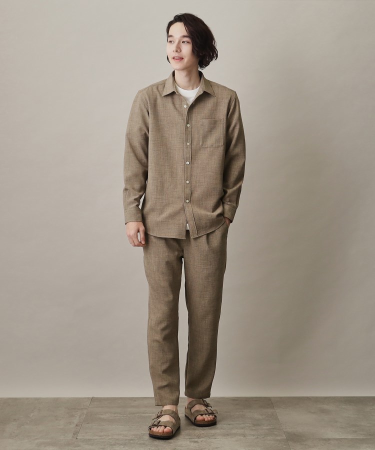 ザ ショップ ティーケー（メンズ）(THE SHOP TK(Men))の【セットアップ可／ドライタッチ】Reflax（R） リネンライクレギュラーシャツ31