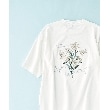 ザ ショップ ティーケー（メンズ）(THE SHOP TK(Men))の【サスティナブル素材】FRESH NATUREデザイン刺繍Tシャツ プリント オフホワイト(403)