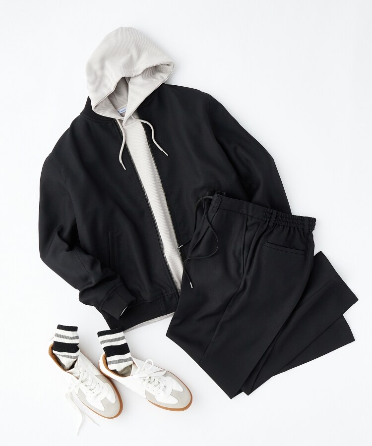 ザ ショップ ティーケー（メンズ）(THE SHOP TK(Men))の◆【セットアップ可】シャークスキンリブブルゾン34
