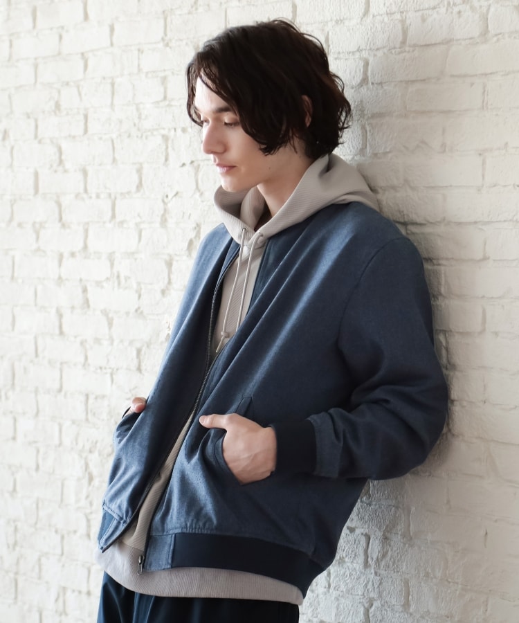 ザ ショップ ティーケー（メンズ）(THE SHOP TK(Men))の◆【セットアップ可】シャークスキンリブブルゾン8