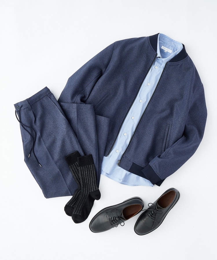 ザ ショップ ティーケー（メンズ）(THE SHOP TK(Men))の◆【セットアップ可】シャークスキンイージースラックス8