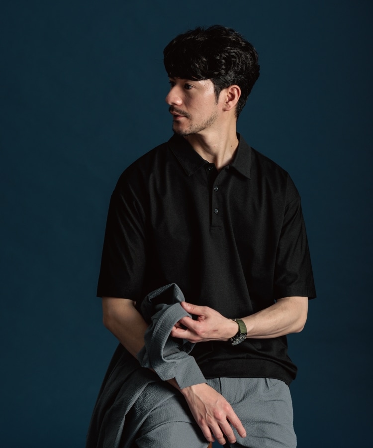 ザ ショップ ティーケー（メンズ）(THE SHOP TK(Men))の【吸水速乾/UVカット/マシンウォッシャブル/防シワ】PERFEC POLO/パーフェクポロ1