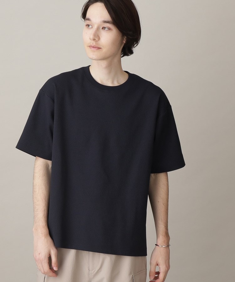 ザ ショップ ティーケー（メンズ）(THE SHOP TK(Men))の【軽量・UVカット・アンチピリング・吸水速乾】ライトテックサーマル半袖Tシャツ ネイビー(094)