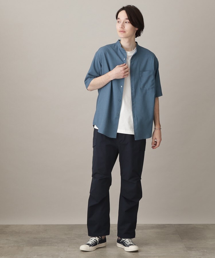 ザ ショップ ティーケー（メンズ）(THE SHOP TK(Men))の【吸水速乾/UVカット/接触冷感】テクリーノバンドカラー半袖シャツ33