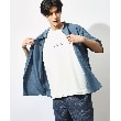 ザ ショップ ティーケー（メンズ）(THE SHOP TK(Men))の【吸水速乾/UVカット/接触冷感】テクリーノバンドカラー半袖シャツ ブルー(092)