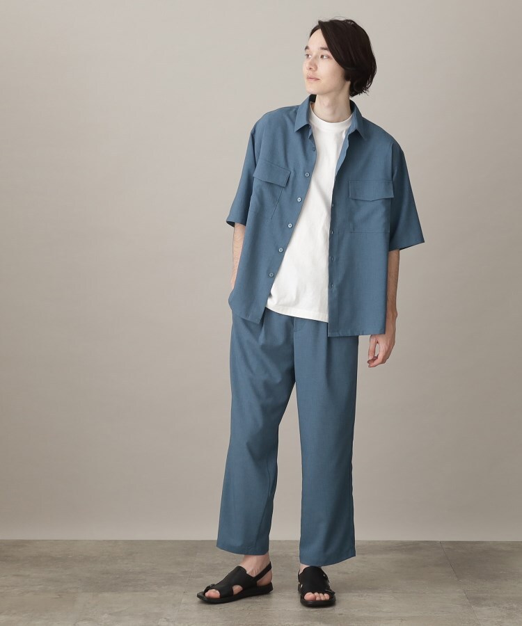 ザ ショップ ティーケー（メンズ）(THE SHOP TK(Men))の【吸水速乾/UVカット/接触冷感】テクリーノ半袖フラップシャツ22