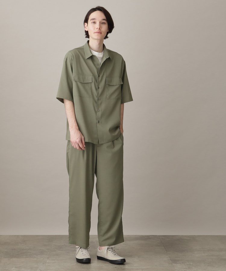 ザ ショップ ティーケー（メンズ）(THE SHOP TK(Men))の【吸水速乾/UVカット/接触冷感】テクリーノ半袖フラップシャツ32