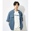 ザ ショップ ティーケー（メンズ）(THE SHOP TK(Men))の【吸水速乾/UVカット/接触冷感】テクリーノ半袖フラップシャツ ブルー(092)