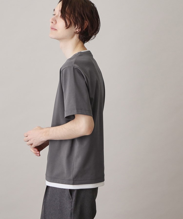 ザ ショップ ティーケー（メンズ）(THE SHOP TK(Men))の【ブランド定番／1枚でコーデが決まる！】ポンチキーネック半袖Tシャツ11