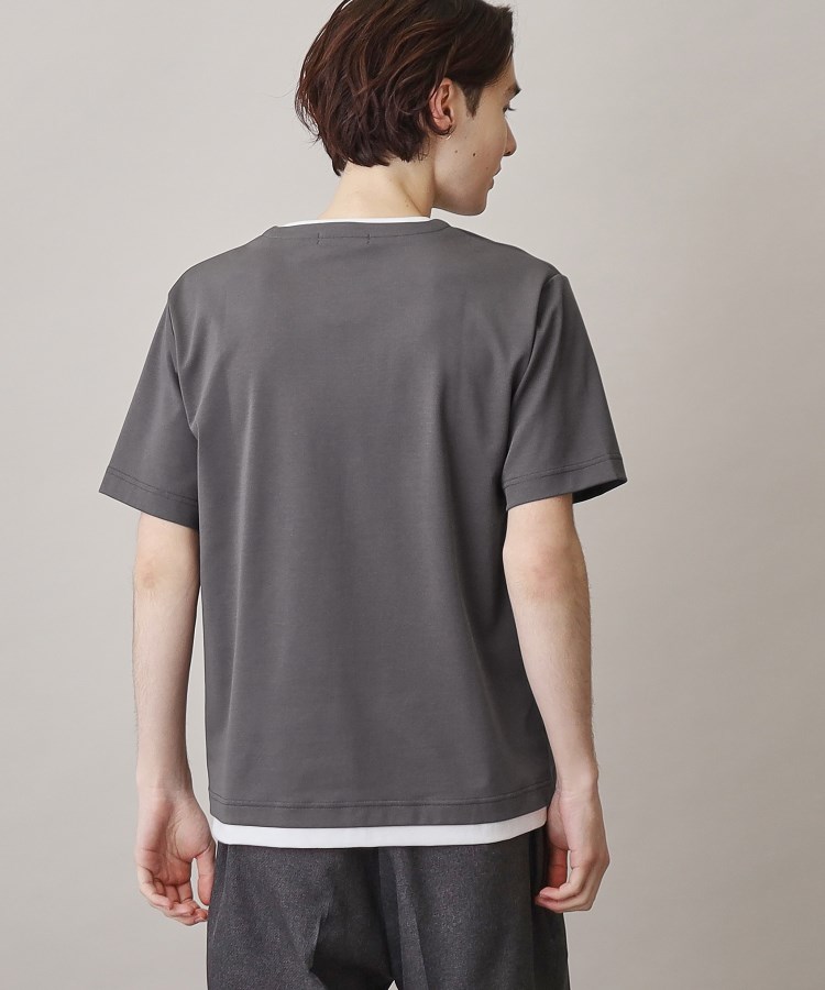 ザ ショップ ティーケー（メンズ）(THE SHOP TK(Men))の【ブランド定番／1枚でコーデが決まる！】ポンチキーネック半袖Tシャツ12