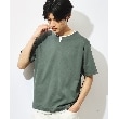 ザ ショップ ティーケー（メンズ）(THE SHOP TK(Men))の【ブランド定番／1枚でコーデが決まる！】ポンチキーネック半袖Tシャツ グリーン(022)