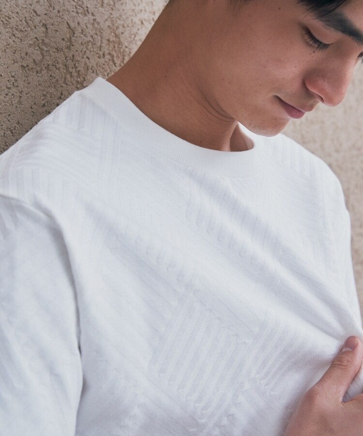 ザ ショップ ティーケー（メンズ）(THE SHOP TK(Men))の【ご好評につき再入荷！】リンクスジャカード半袖Tシャツ10