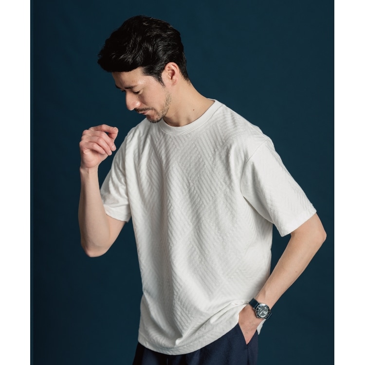 ザ ショップ ティーケー（メンズ）(THE SHOP TK(Men))のリンクスジャガード半袖Tシャツ カットソー