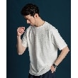 ザ ショップ ティーケー（メンズ）(THE SHOP TK(Men))のリンクスジャガード半袖Tシャツ オフホワイト(003)