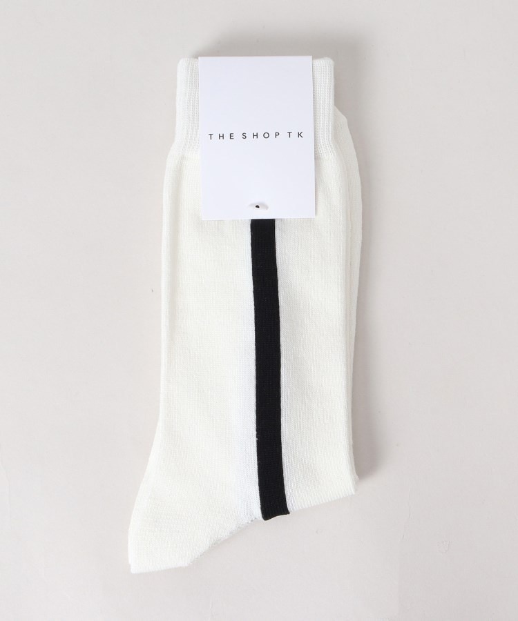 ザ ショップ ティーケー（メンズ）(THE SHOP TK(Men))のラインSOX オフホワイト(003)