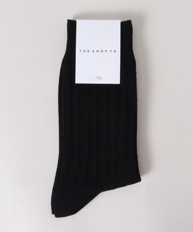 ザ ショップ ティーケー（メンズ）(THE SHOP TK(Men))のシャドーチェックSOX ブラック(019)