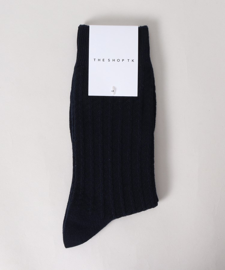 ザ ショップ ティーケー（メンズ）(THE SHOP TK(Men))のシャドーチェックSOX ブルー(093)