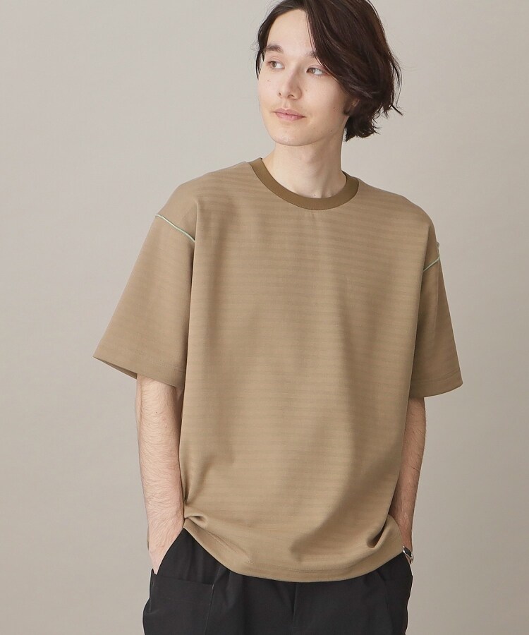 ザ ショップ ティーケー（メンズ）(THE SHOP TK(Men))の【ユニセックスでオススメ】ポンチシャドーボーダー半袖Tシャツ31