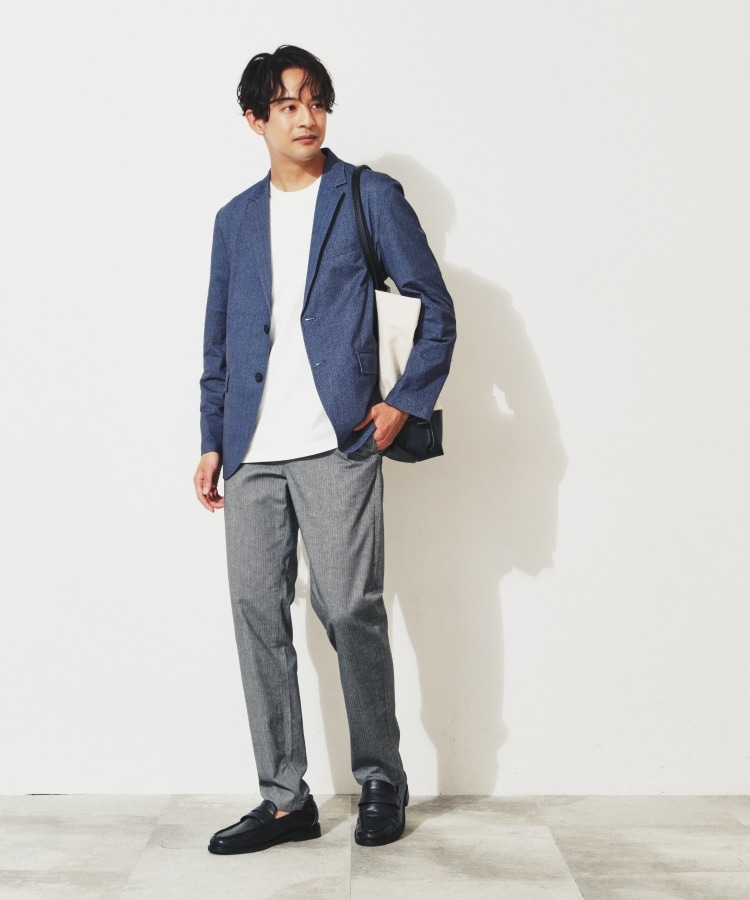 ザ ショップ ティーケー（メンズ）(THE SHOP TK(Men))の【接触冷感／ストレッチ／ビジネスシーンに対応可能】7DAYSヘリンボンパンツCOOL8